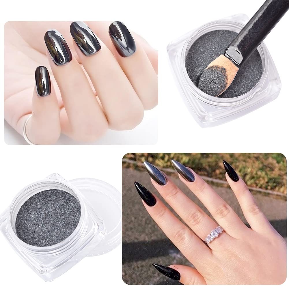 Chrome Nail Powder Mirror Effect Nail Art Pigment Glitter Dust Gel Decoration