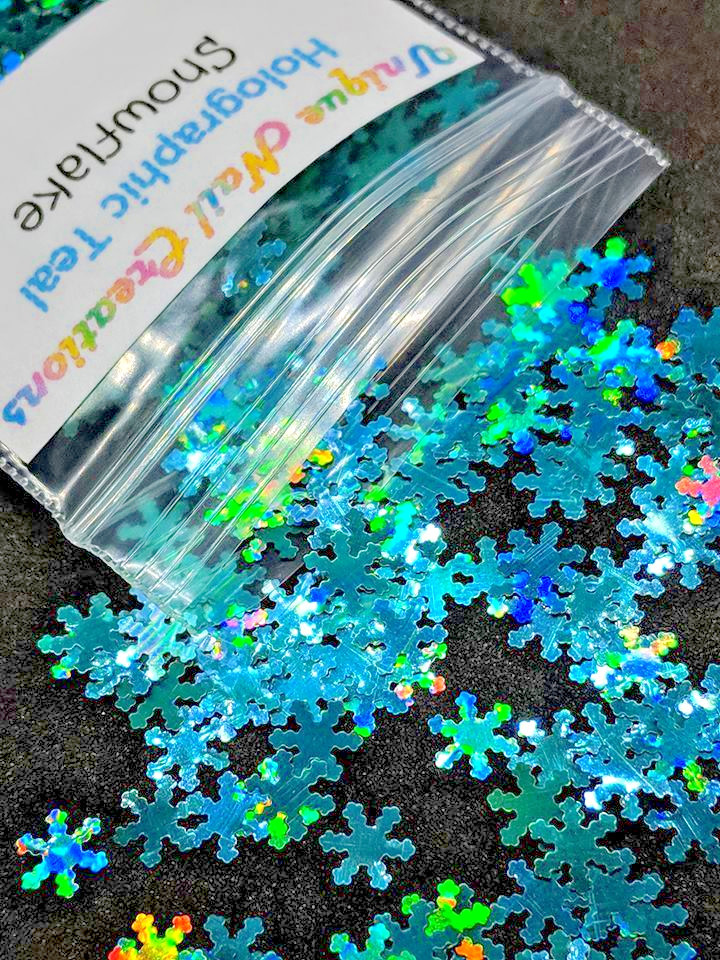 SNOWFLAKE SHAPE GLITTER~U CHOOSE~Nail•Acrylic•Gel•Body Art•Face•Festival•Crafts