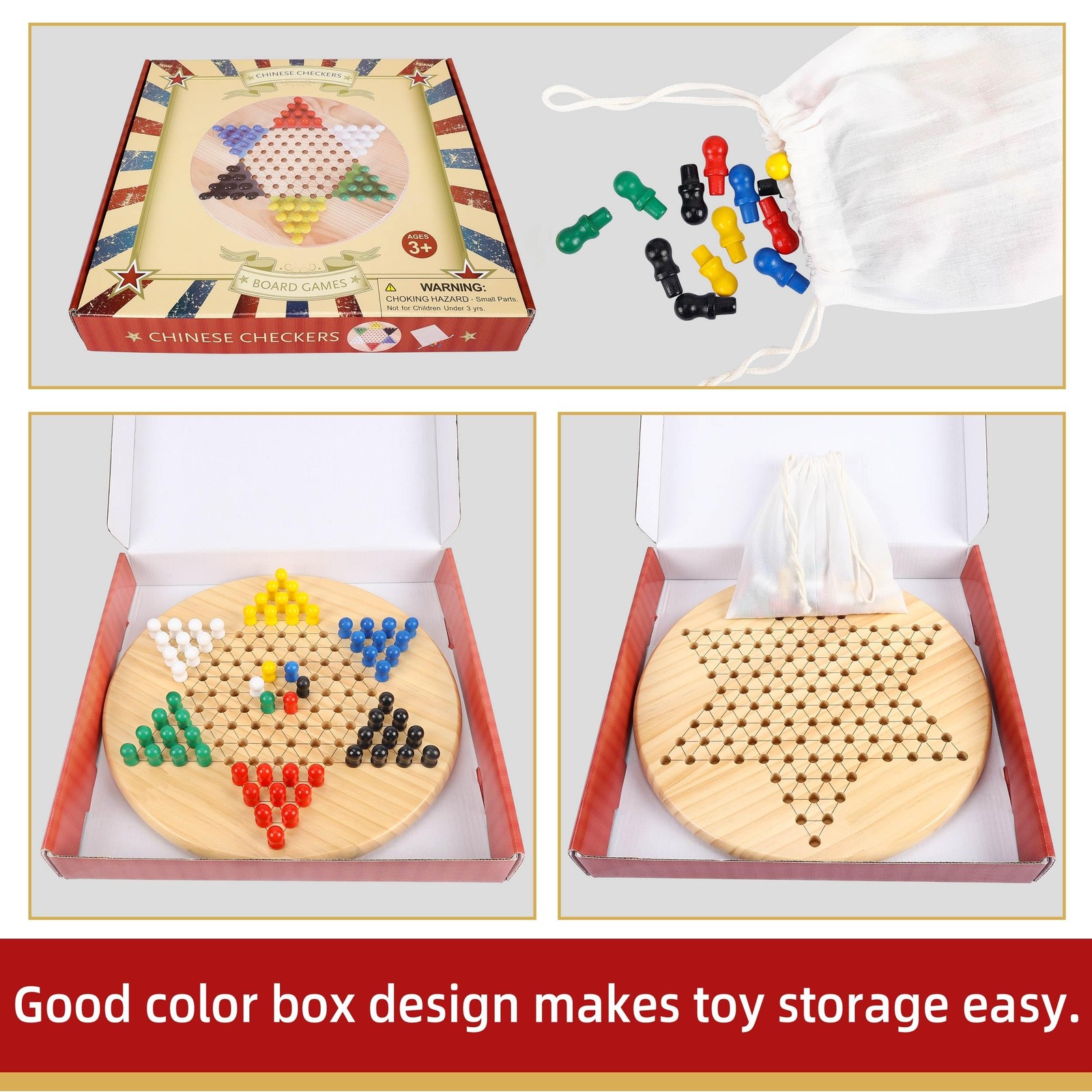 Gothink Chinese 11.5 x x 1.6 inches, Checkers Board Game
