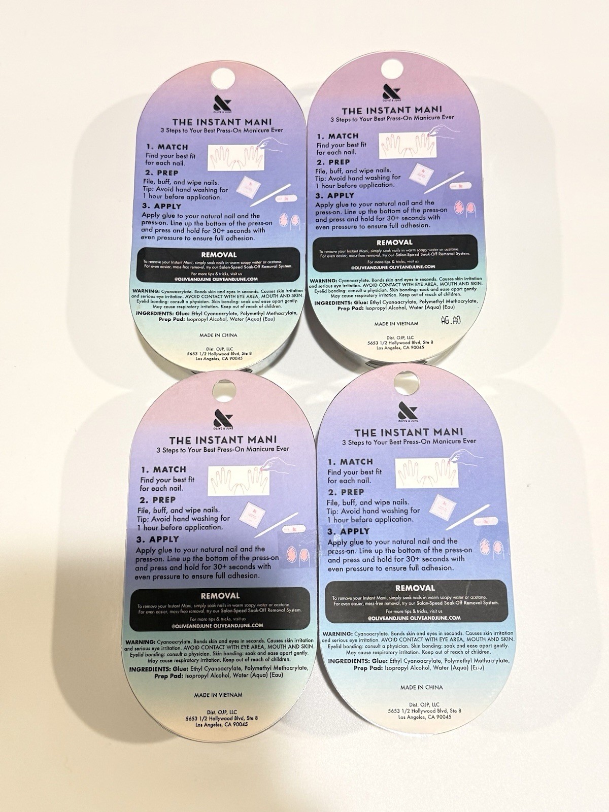 Olive And June Maximalist Instant Mani Press-On Nails Almond Oval Medium X4