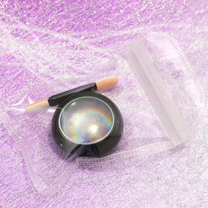 6 Colors Chrome Laser Nail Powder Holographic Mirror Glitter Pigment Silver/Gold
