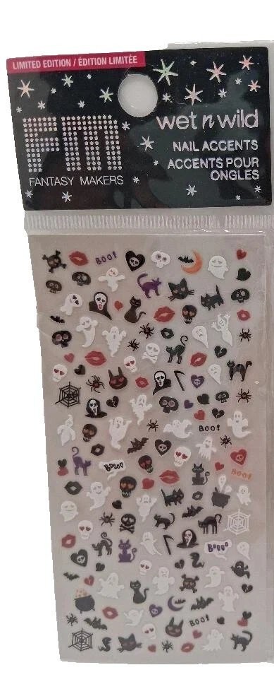 Wet n Wild FM Fantasy Makers Nail Accents Halloween Stickers Ghosts Cats Skull