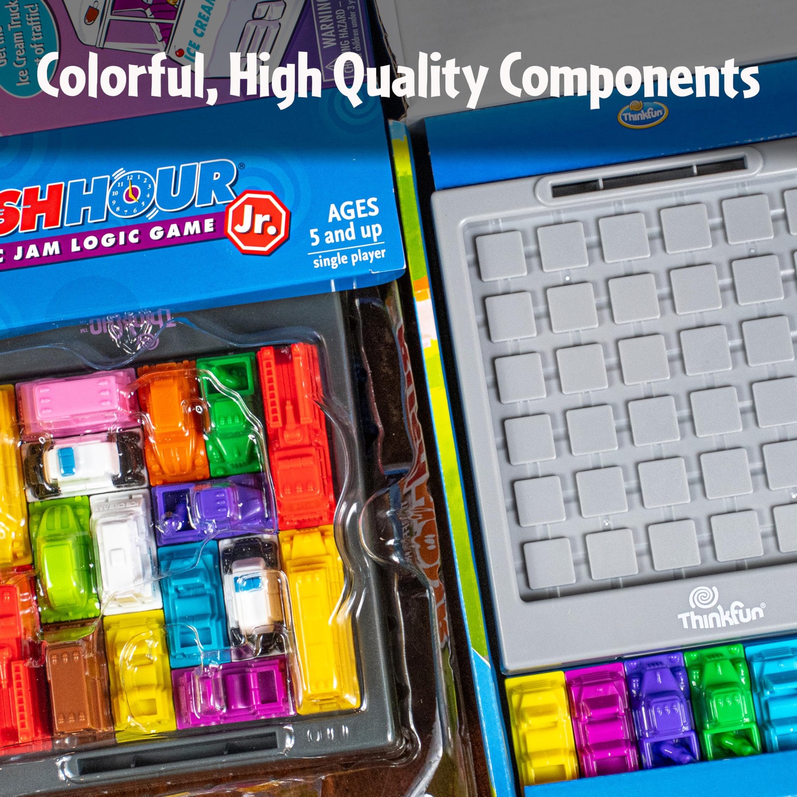ThinkFun Rush Hour Junior – Classic Traffic 8 x 8.9 x 2.5 inches, Multicolor