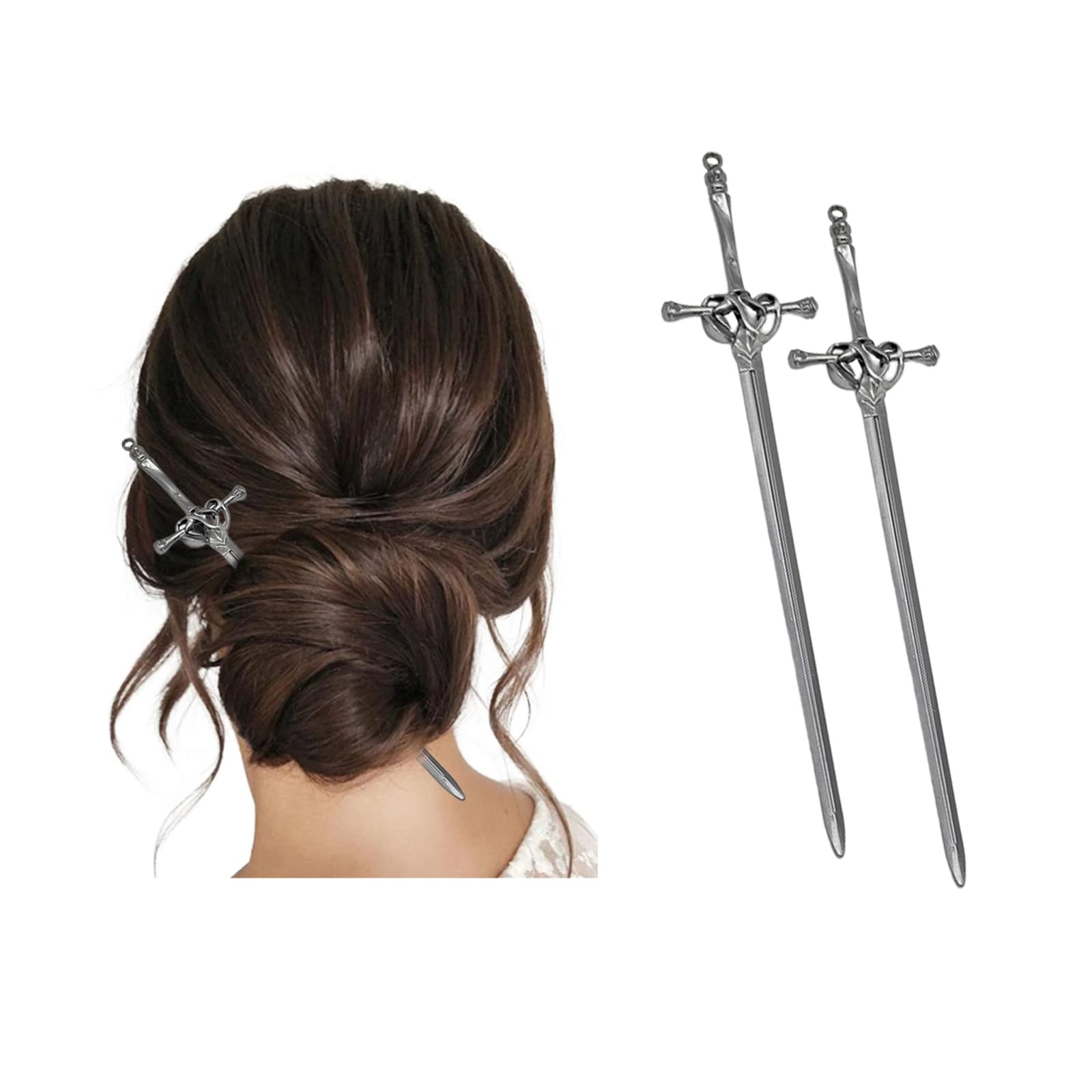 LELEVTXP 2 Pcs Vintage Girls Hair Chopsticks 2 Count (Pack of 1), Black