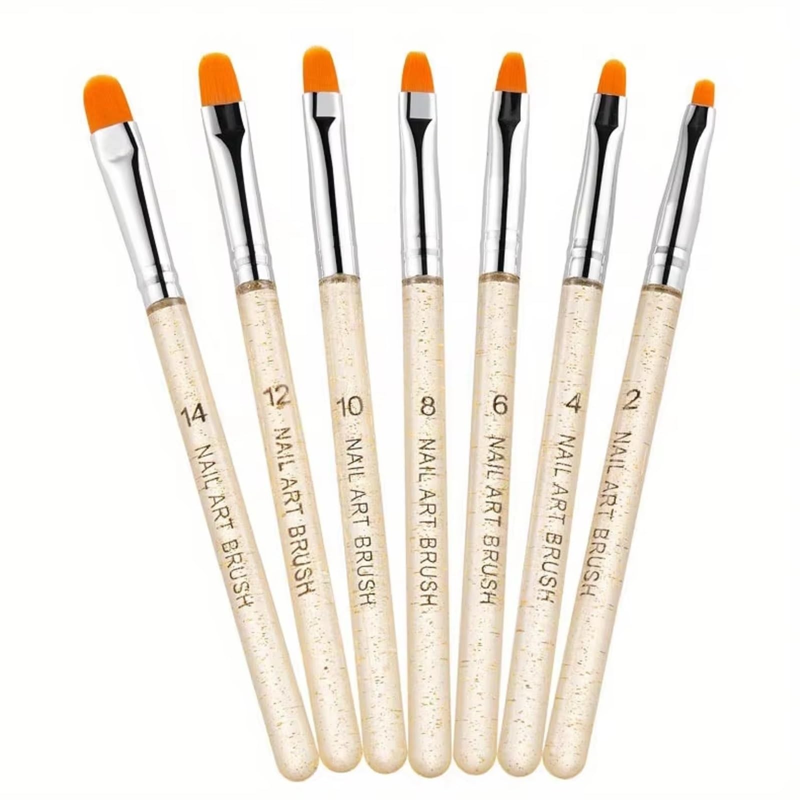 7PCS Nylon Hair UV Gel Nail Art Builder Brushes Drawing Pens For Nail Design …