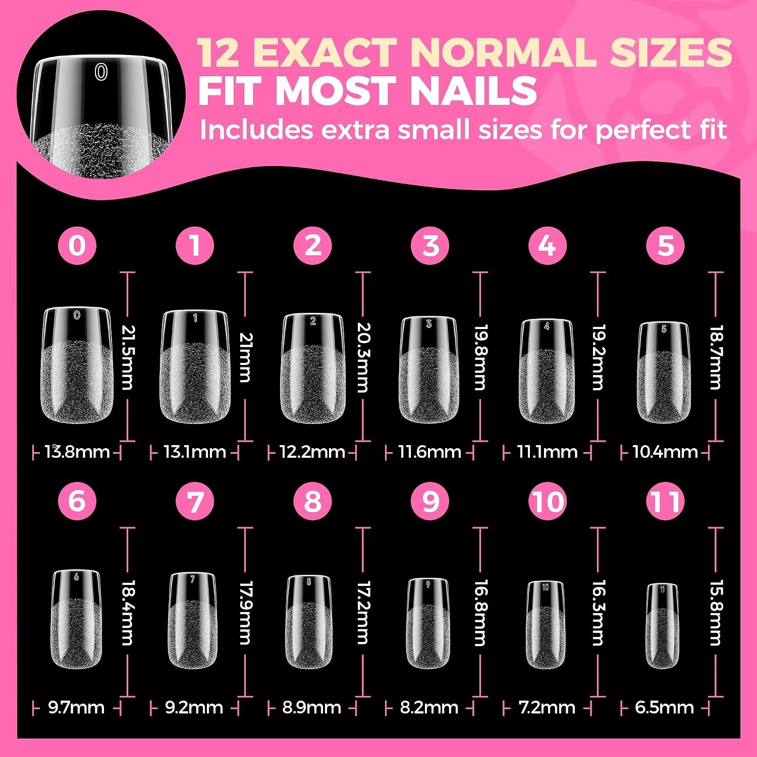 Short Square Gel Nail Tips, 504PCS Full Coverage – Perfect for Home Salons