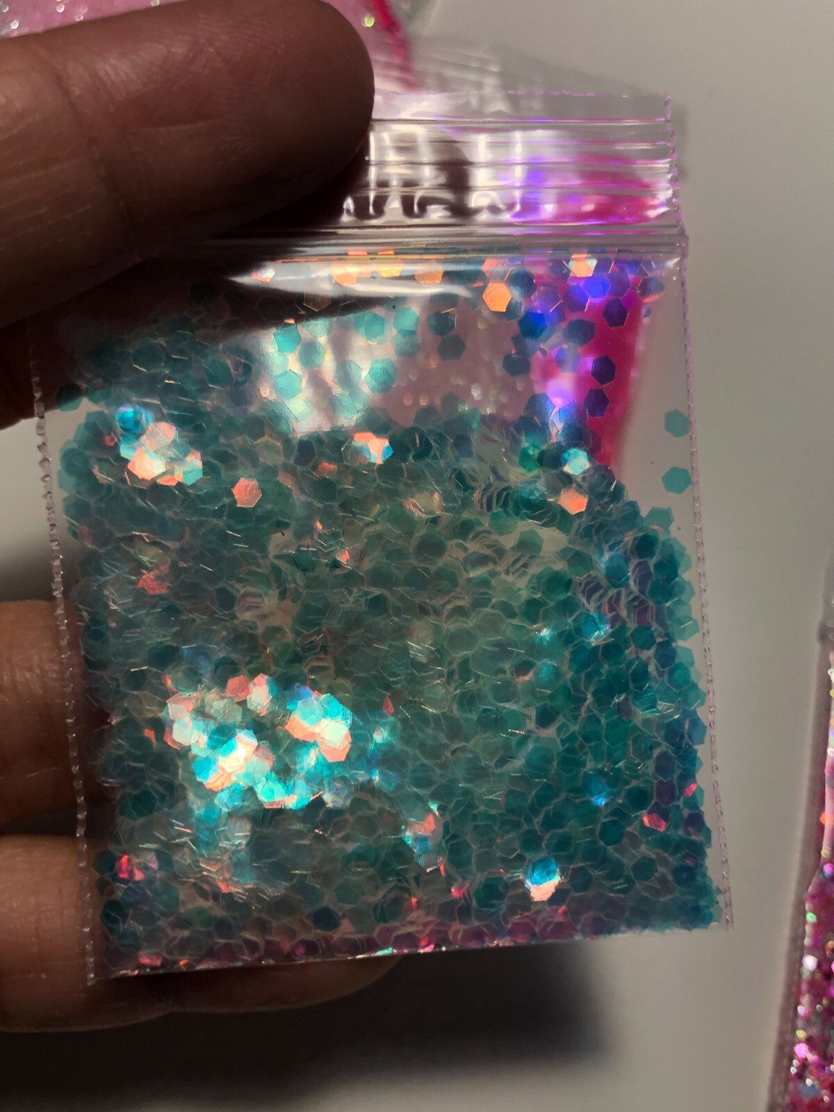 Limited Edition Pink Glitter Mix ” Love Bunny” Acrylic Gel Nail Art US seller