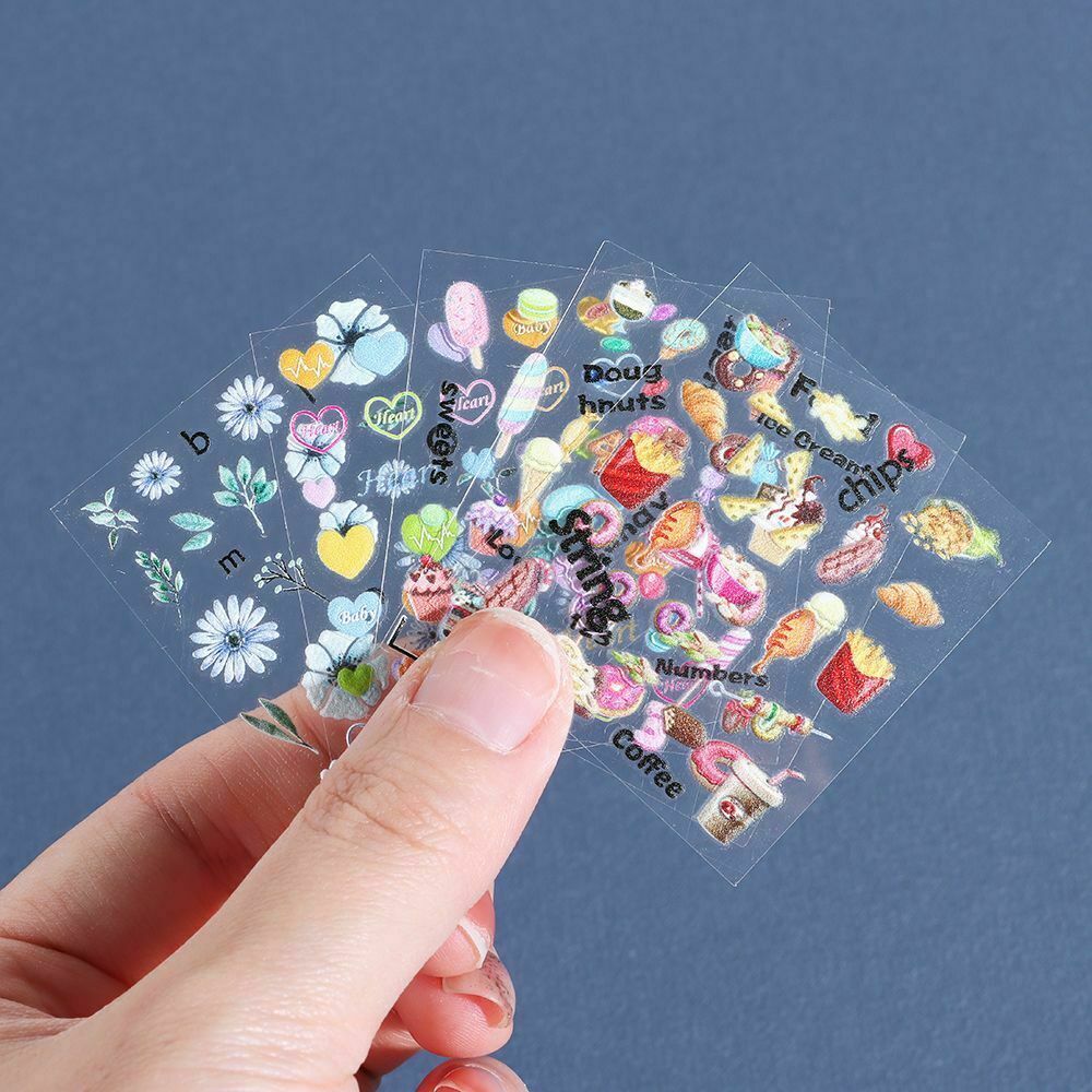 5D Flower Love Decal Transfer Manicure Nail Art Stickers Tip Decoration DIY NH6