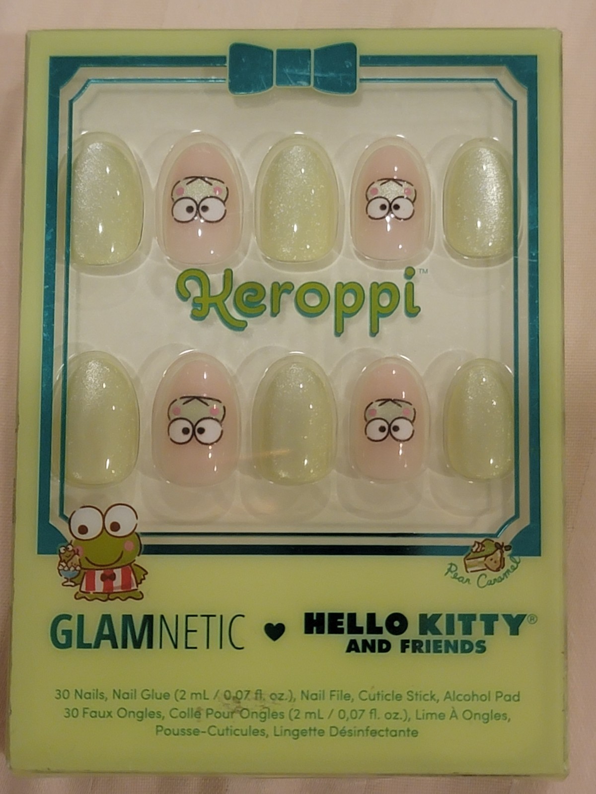 Glamnetic Nails Hello Kitty and Friends, Keroppi with Glue