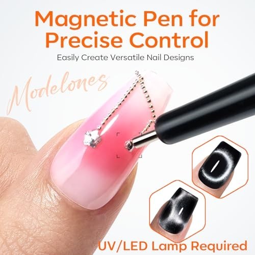 Cat Eye Magnet Set 15PCS Multi-Shape Nail Art Tool for Magnetic Gel Polish DIY