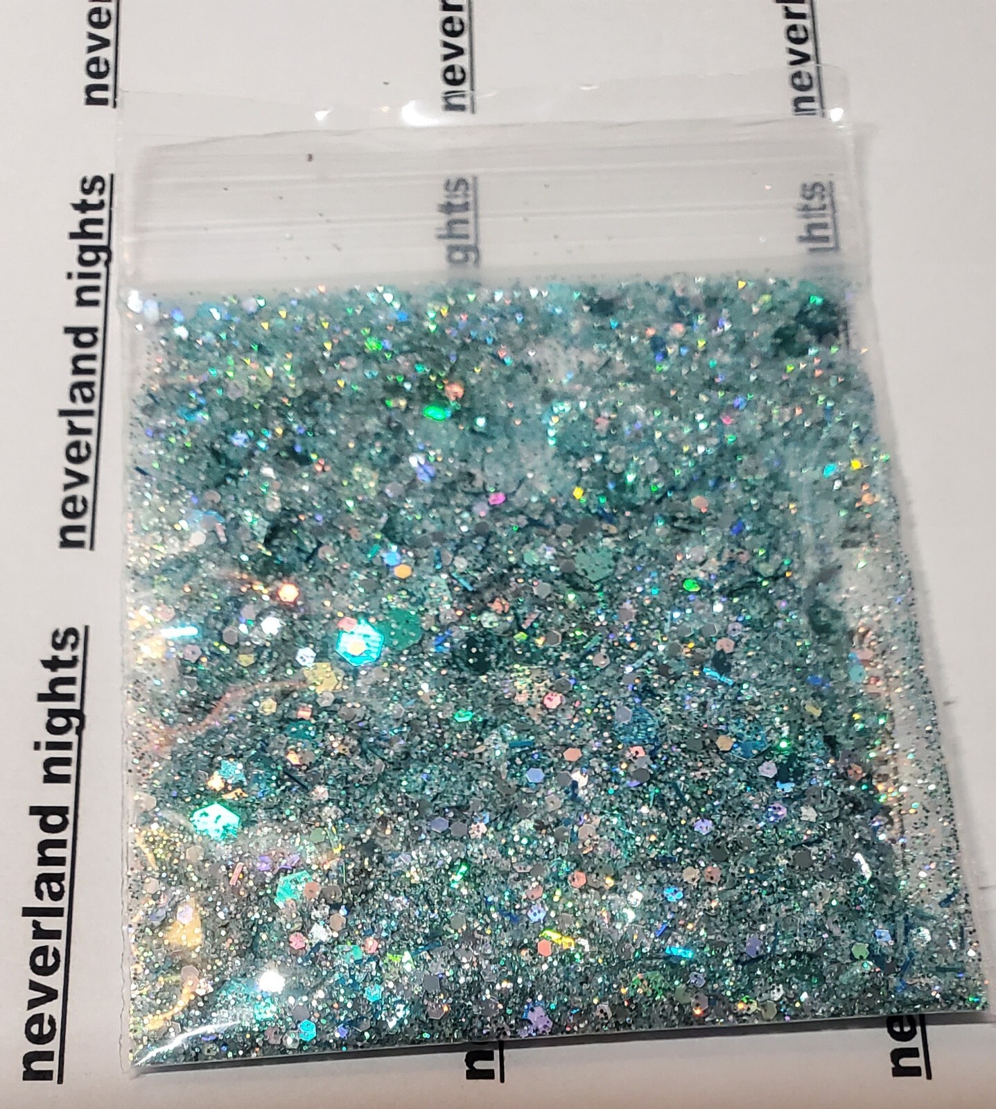 Silver Mint, Holographic Silver Glitter Mix- HOLO for nails