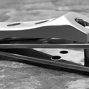 Kohm Curved Blade Ed Nail Clipper with Nail File (Swing Out), SS Wide