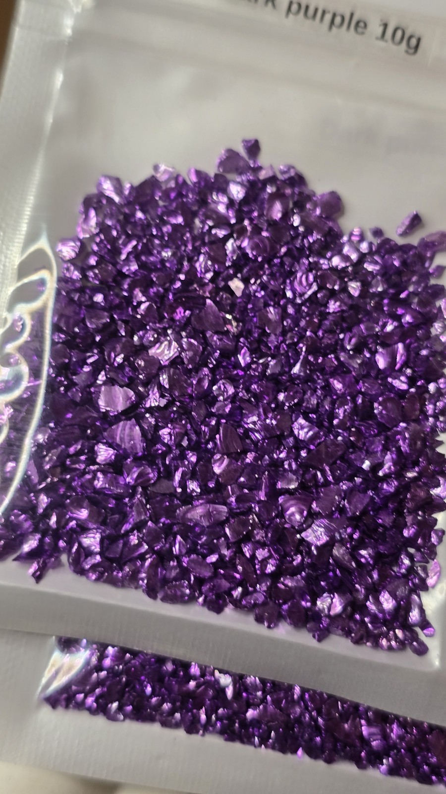 10g bag dark purple crushed glass craft decoration