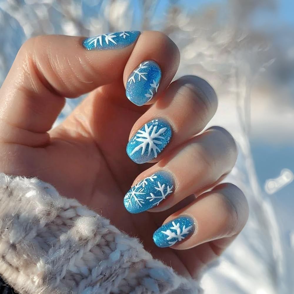2pcs Snowflake Nail Molds, 3D Gel Nail Art Snowflake Mold Christmas Silicone …