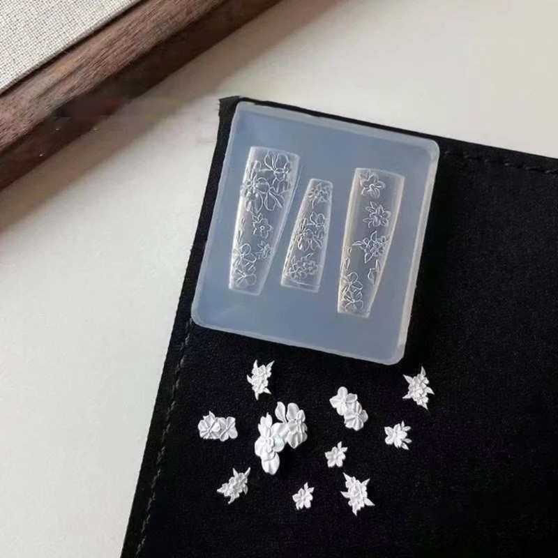 Easy Cleaning Flower Nail Carving Mold For Nail Charm Accessory Crafting