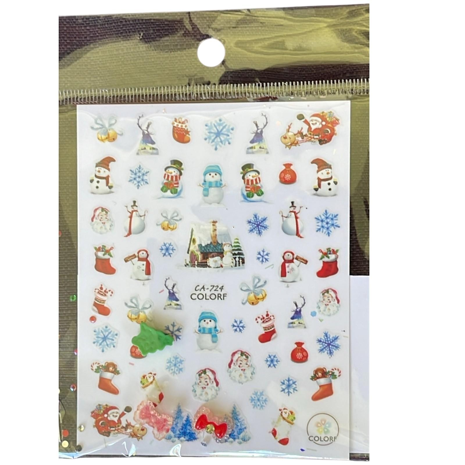 SEASONAL HOLLIDAY NAIL ART 1 SHEET WITH FREE GIFT INSIDE FREE SHIPPING