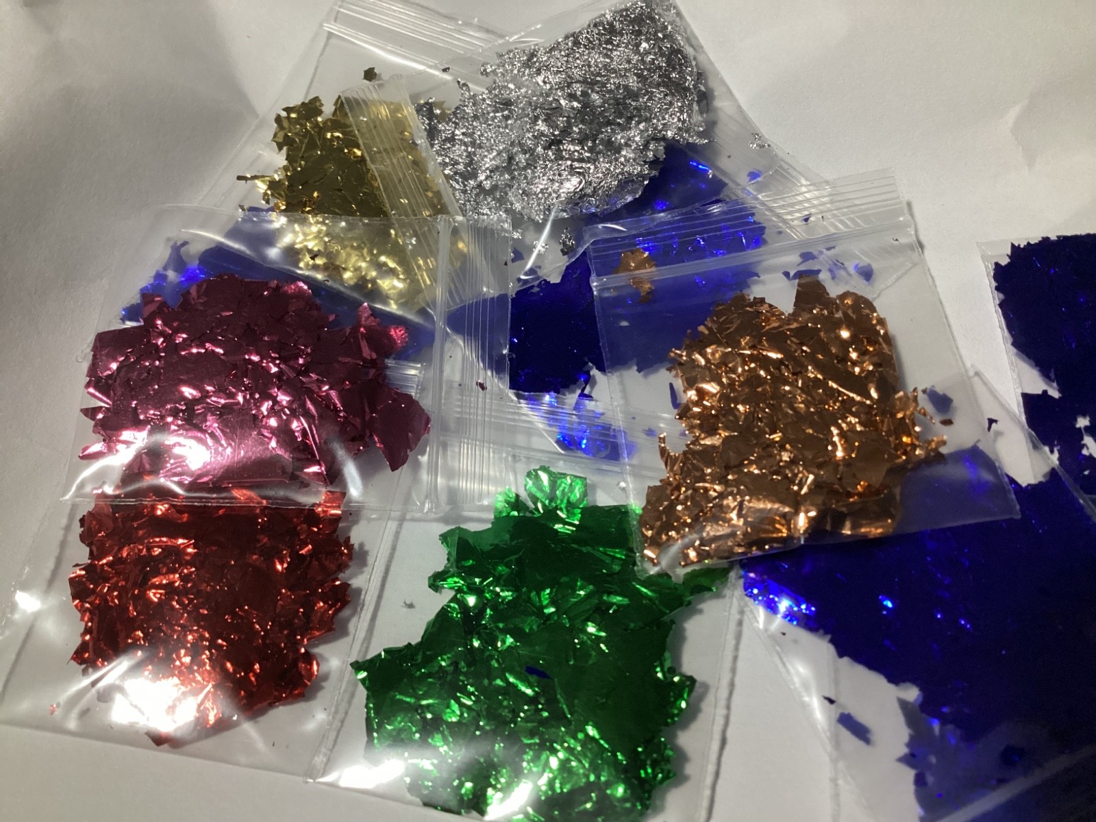 8 Pcs Aluminum Foil Square Colored Foil Sheets, 8 Colors DIY