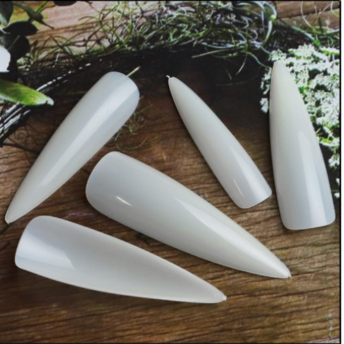Curve Fake Nails Clear Natural Acrylic Artificial Nail Art Tips 500pcs