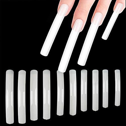 Yimart 100pcs White/Clear/Natural Extra Long 100 Count (Pack of 1), Clear