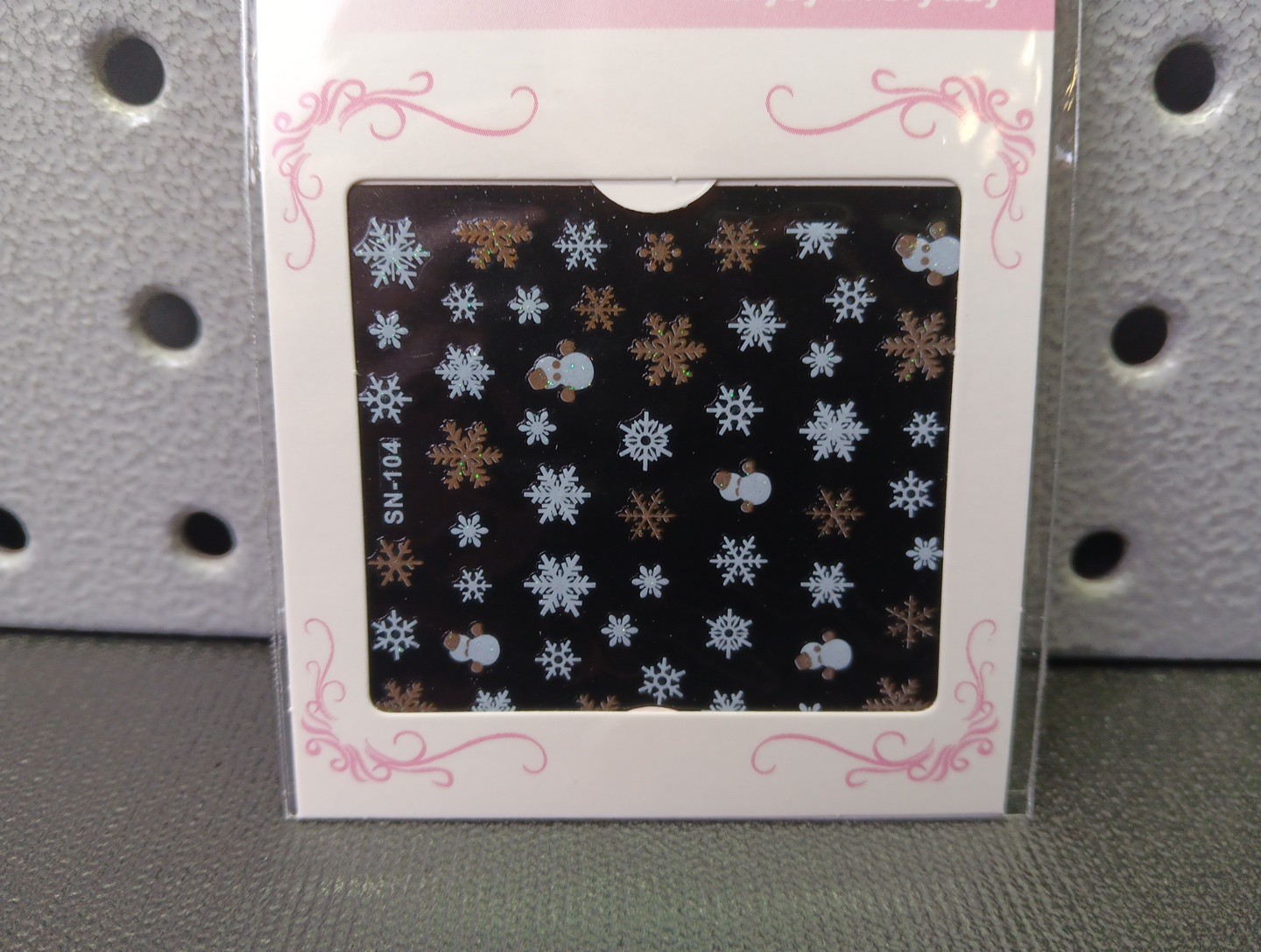 Snowflake Nail Stickers, Christmas 3D Self-Adhesive Nail Art Decals Snow (bn)