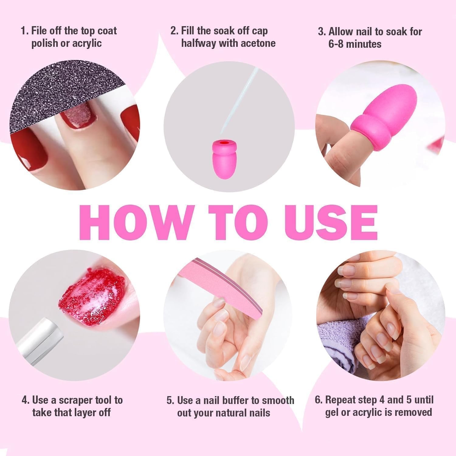 Gel Polish Remover Refill Kits for Nails, Holiday Gifts Women Green Short