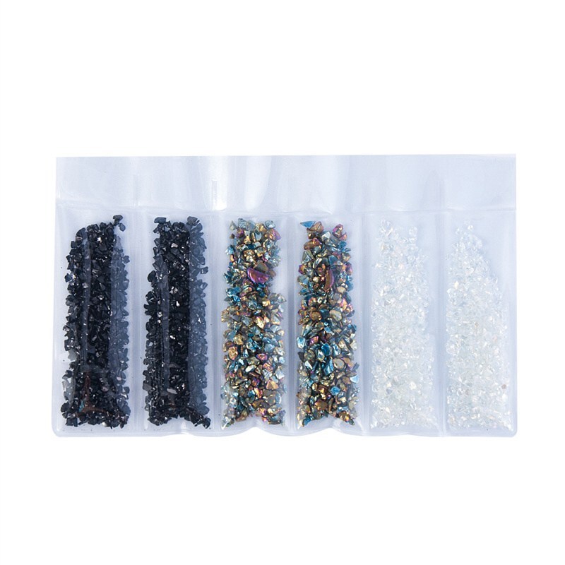 Nail art accessories Gold and Silver Fragments DIAMOND Products Cullet