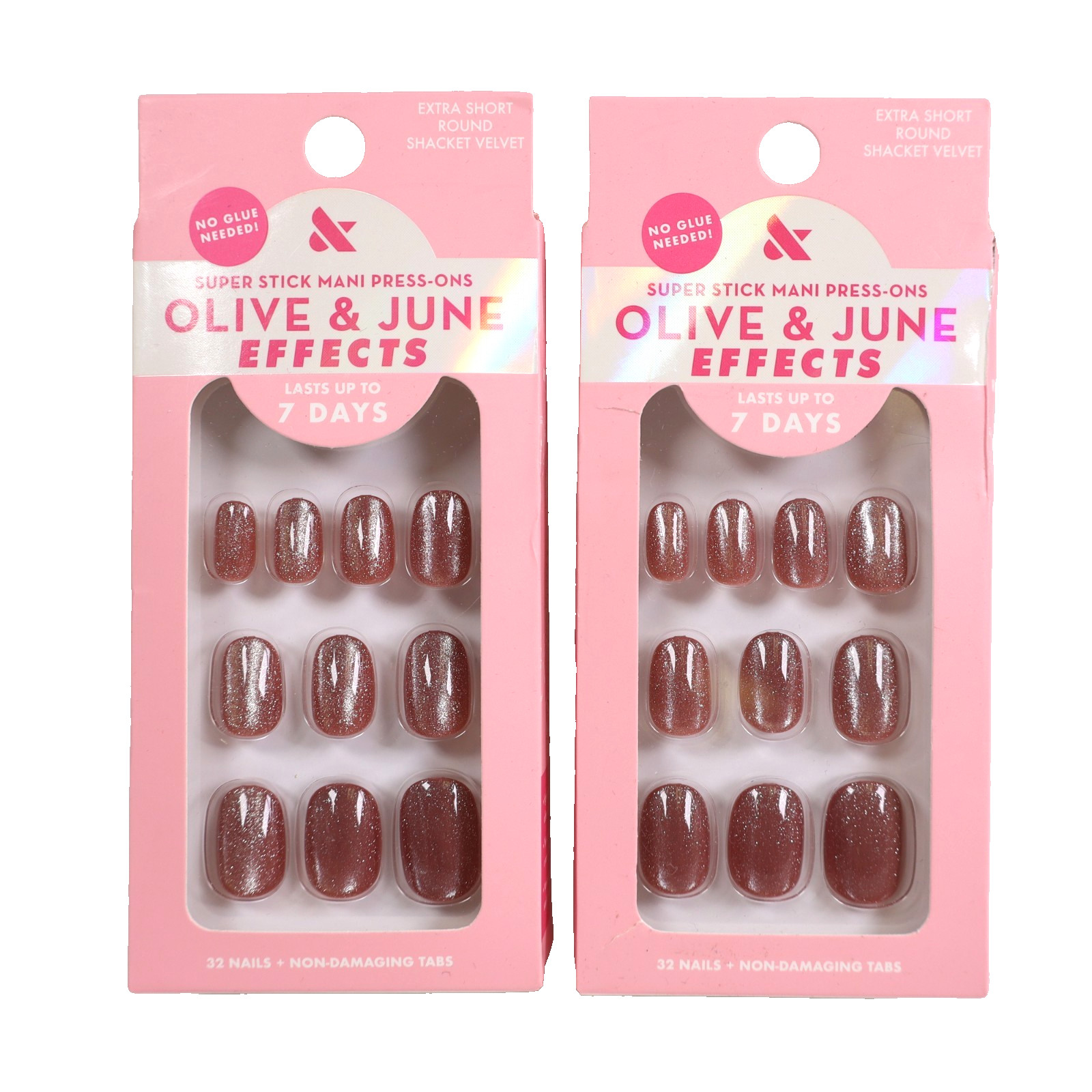 2 PACK Olive & June Effects Super Stick Mani Press On Nails, Shacket Velvet