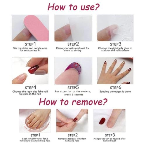Flower Press on Nails Medium Almond Fake Nails 1 Fl Oz (Pack of 1) Almond-06