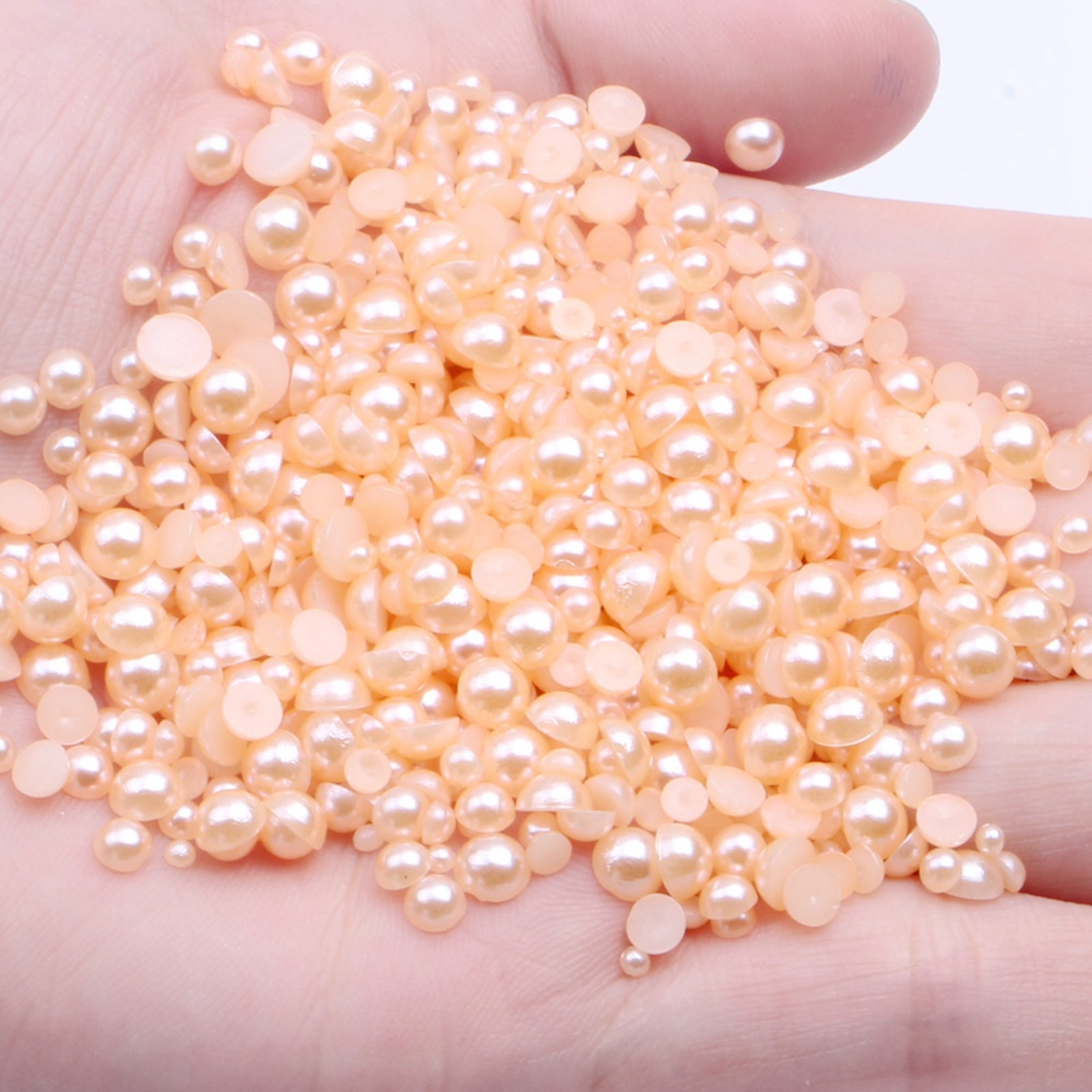10,000 pcs Acrylic Tiny Half Pearl Flatback Round Bead 1.5mm Nail Art Tips