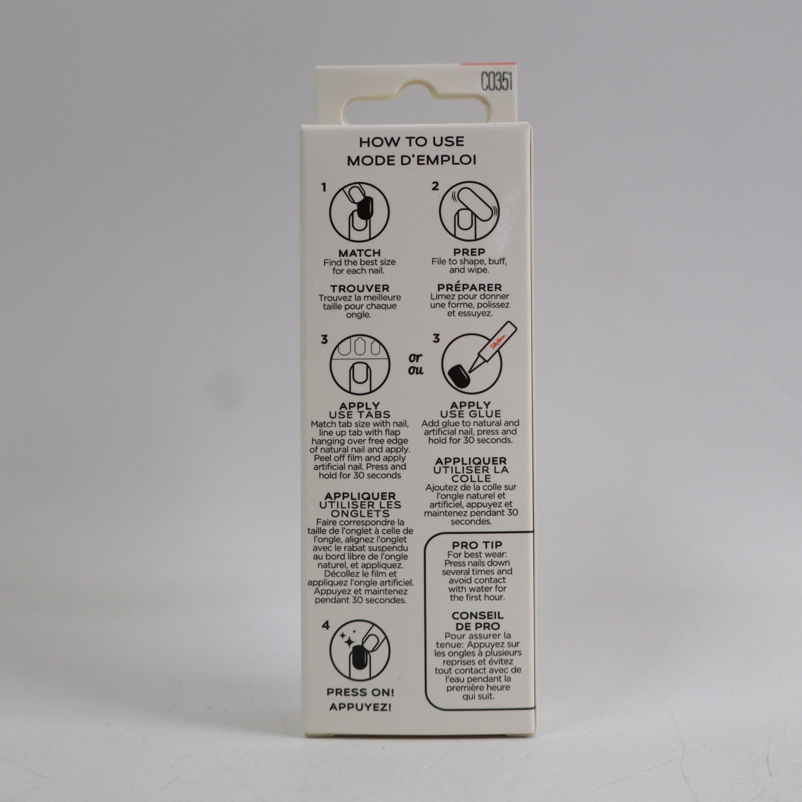 2 PACK Sally Hansen Salon Effects Perfect Press-on Nails, On Pointe CO351