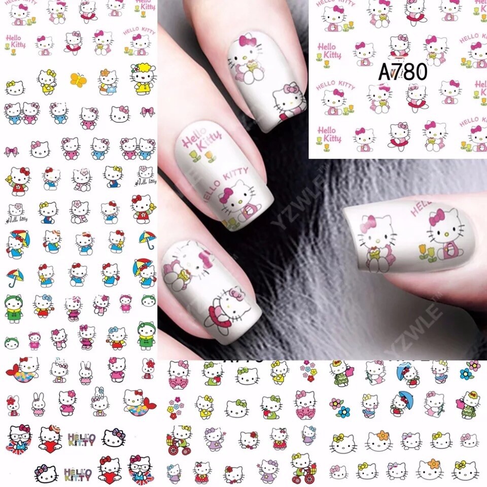 NAIL art 3 sheets HELLO KITTY + US SELLER Free Shipping