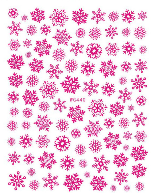 5D Embossed Snowflake Nail Sticker Self-Adhesive DIY Manicure Art Decals ns20