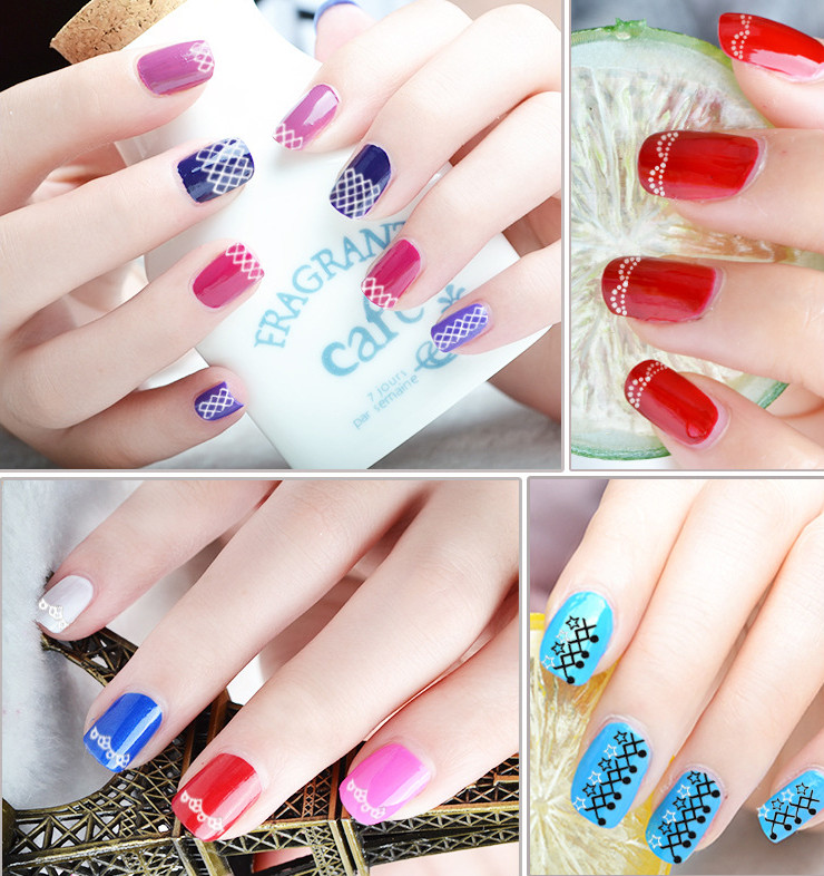 10 Sheets 3D Design Nail Art Tips Decal DIY Lace Flower Manicure Stickers NS14