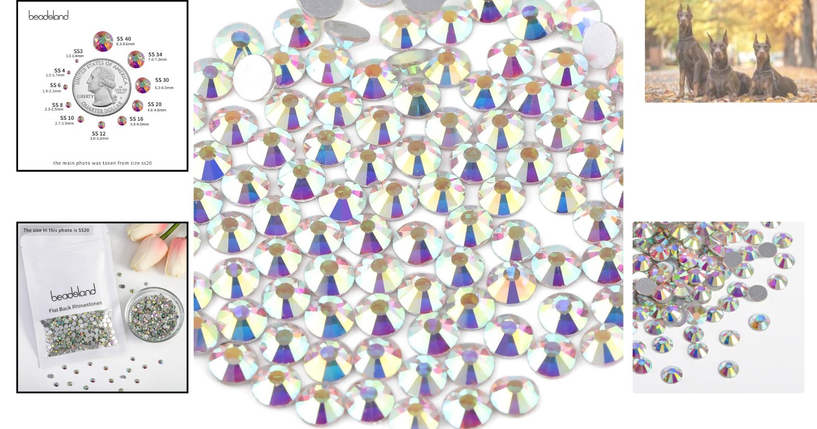 Versatile 1440pcs Crystal AB Rhinestones SS20 for Stunning Nail & Craft Designs
