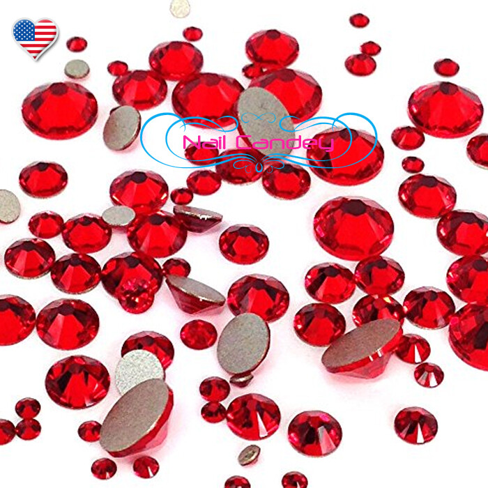 Light Siam 8ss Crystals Red For Nail Art Flatback Swarovski Rhinestone Qty.144