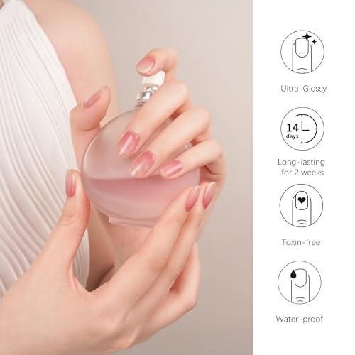 Semi Cured Gel Nail Strips Orange Pink Ombre () Cat Eye Gel Nail Camille