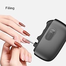 Electric Nail Clipper 3-in-1 with LED Light, Nail Trimming, Filing &