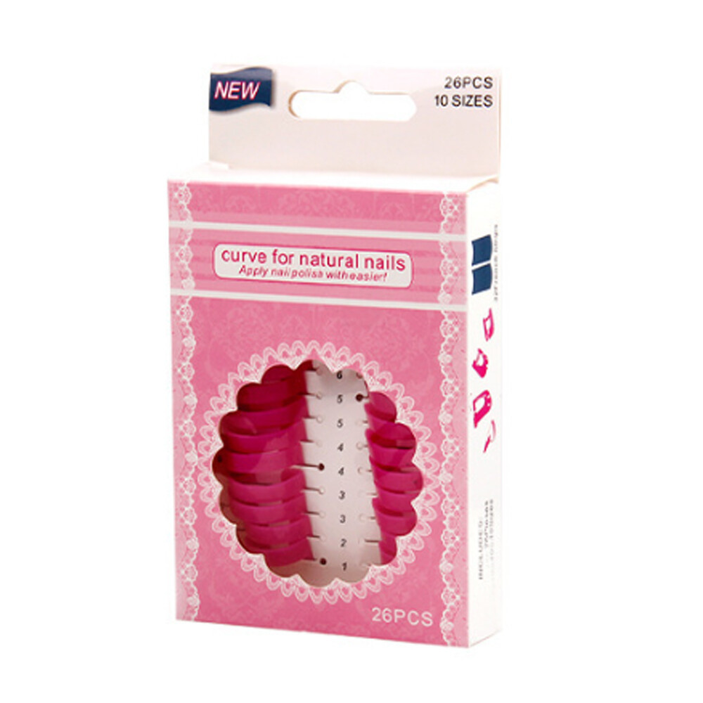 26 Pcs Curve Shape Spill-proof Finger Cover Nail Polish Varnish Protector Holder