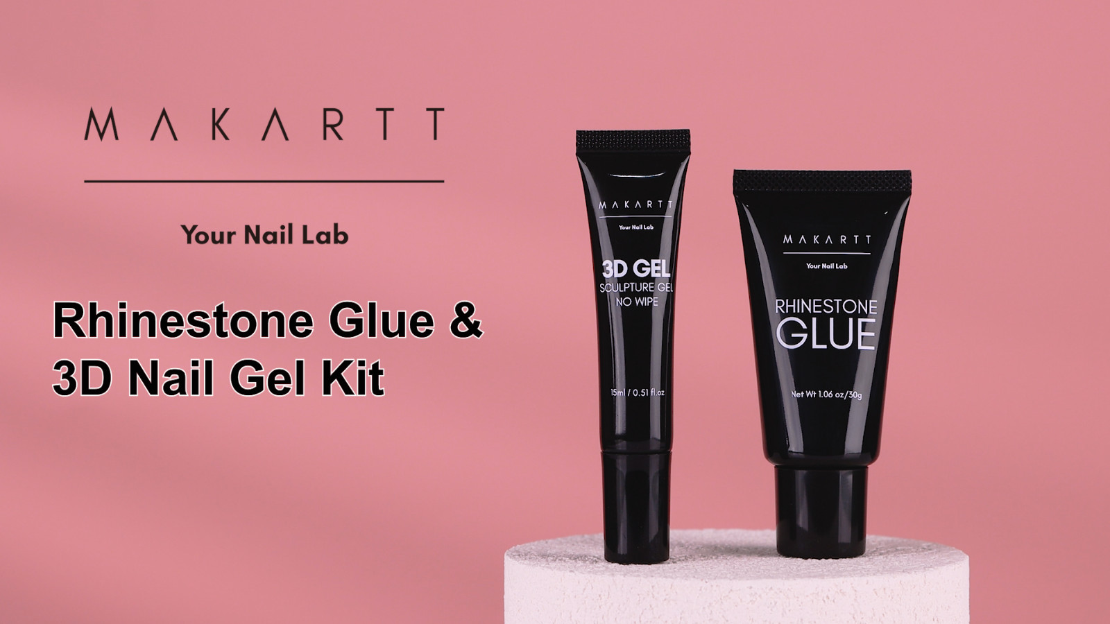 Super Strong Nail Rhinestone Glue & 3D Gel Kit for DIY Nail Art, Easy to Use
