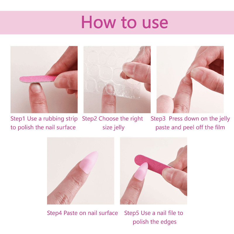 48pcs Long Square Press on Nails, Nude Base with Pink & White Flower Nails