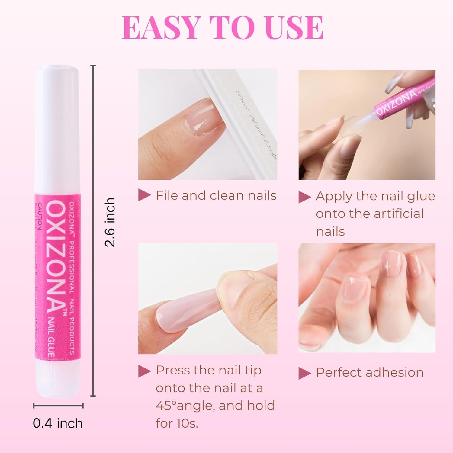 Professional Strong Nail Glue for Acrylic & Press-On Nails – Long Lasting & F…