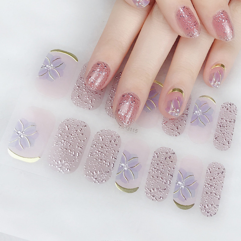 1 Sheet Nail Art Stickers Self Adhesive DIY Stylish Nail Wraps Gifts Full NS32