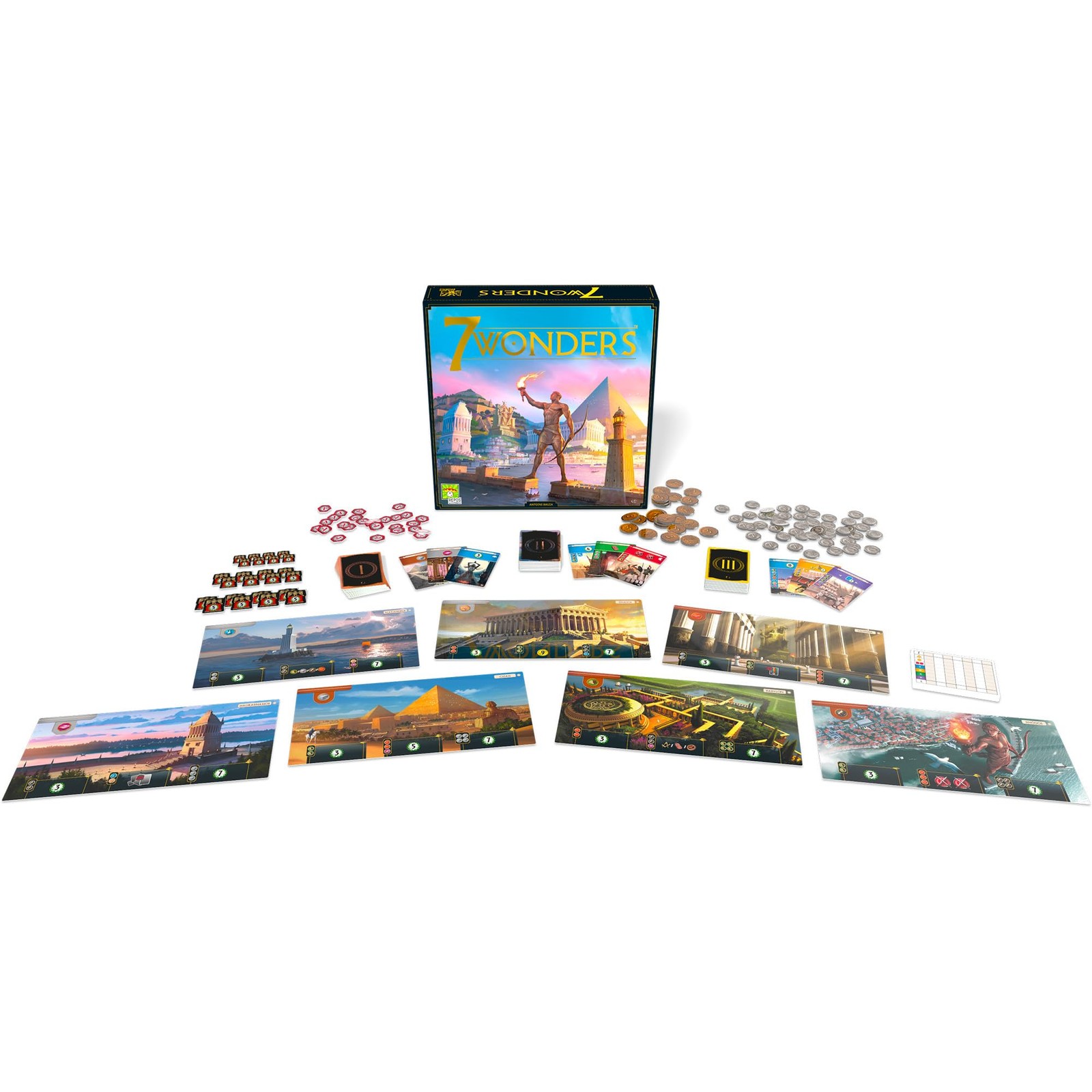 Asmodee 7 Wonders Board Game (New Edition) – Lead Your eén maat, Multicolor