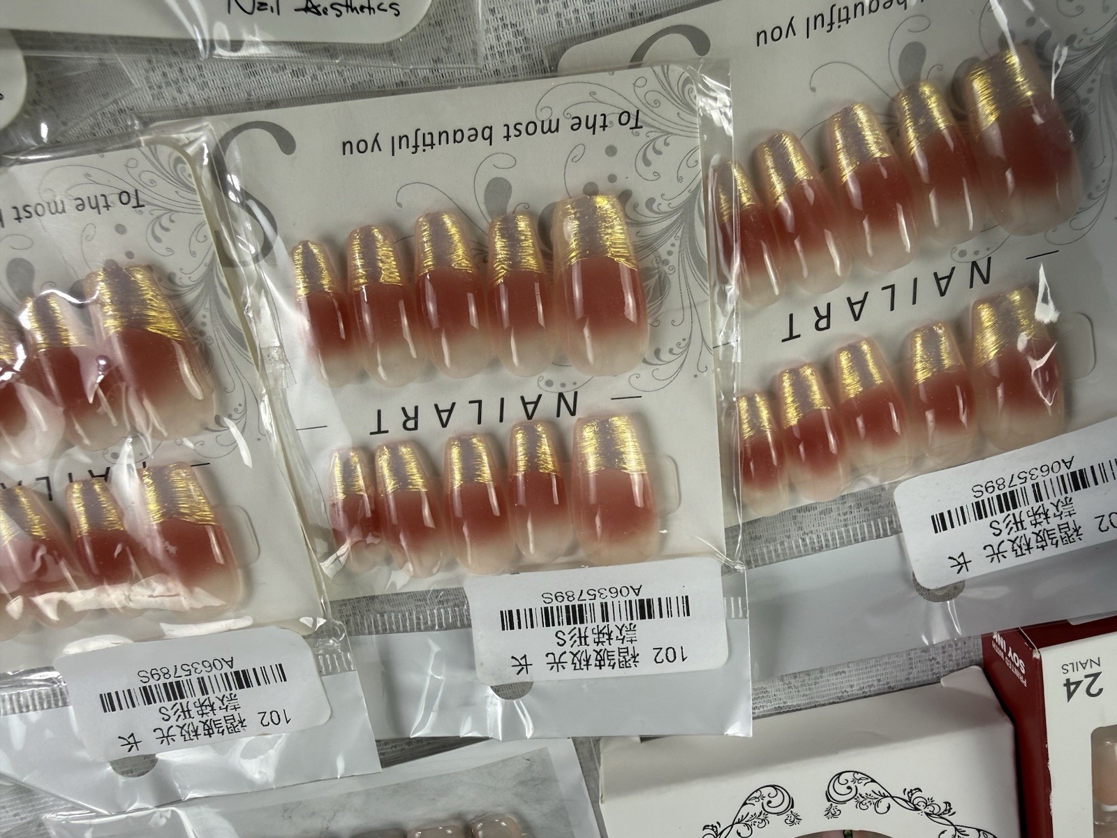 Ultimate Y2K Baddie Press-On Nails Lot 17pcs Bling Glam Coquette Kawaii Mixed￼