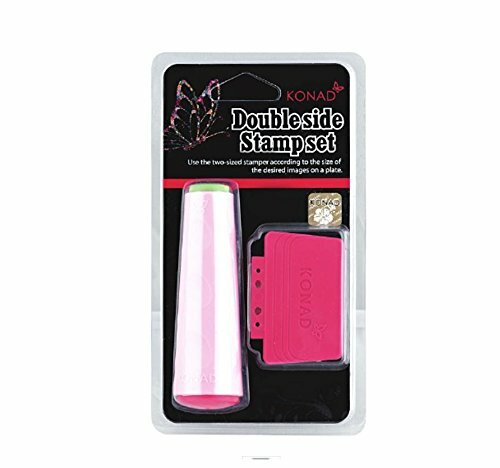 KONAD Double Side Stamping Nail Art Stamp and Scraper Set Stamping Nail Art Tool