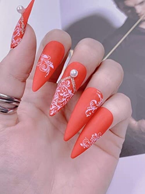 Flowers Nail Art Stickers Decal ,White Flowers Nail Stickers Nail 361-372 White
