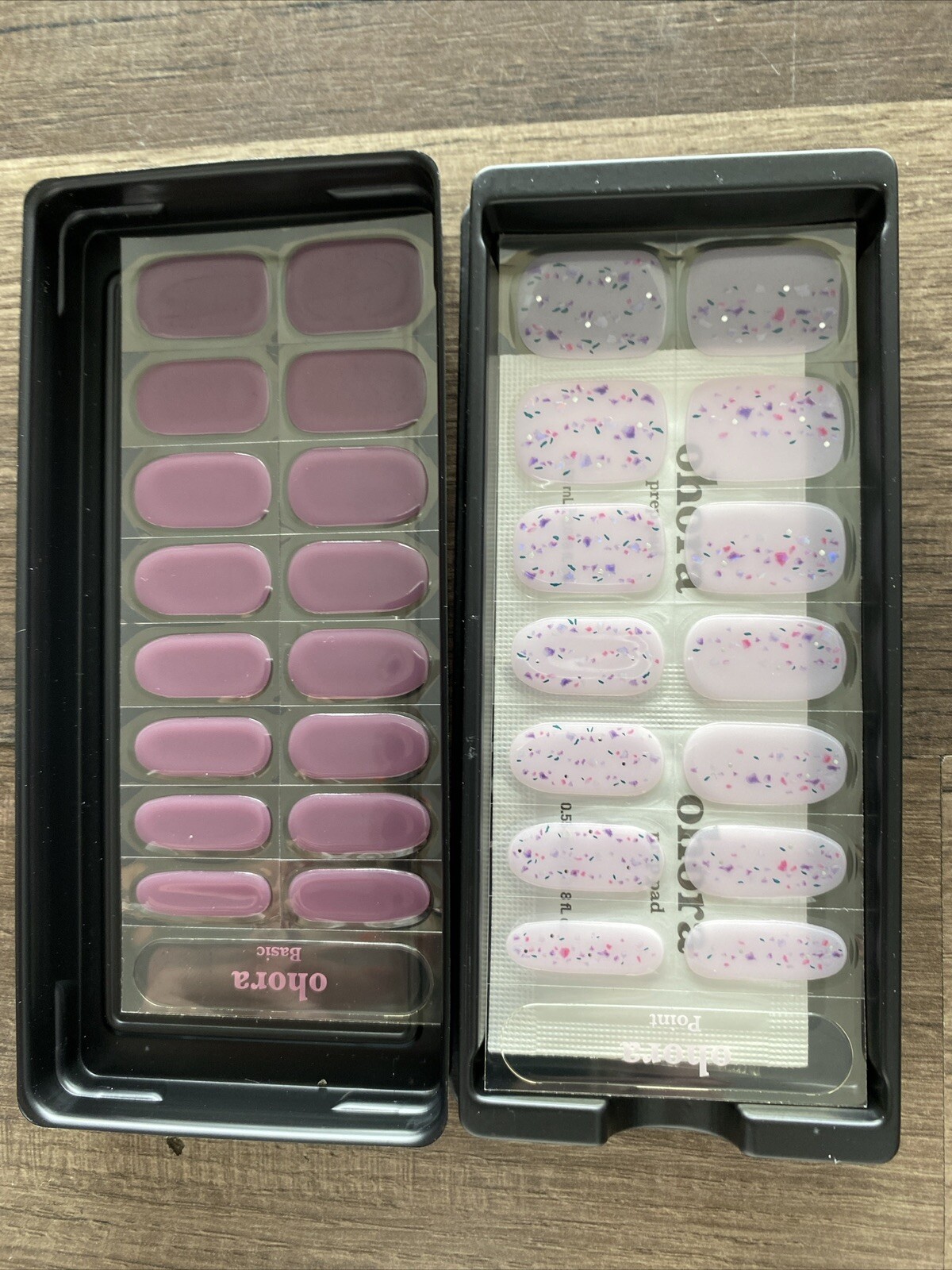 Ohora Nail, ND-298 N Violeta Semi Cured Nail Art /Nail Strips Open Box/c