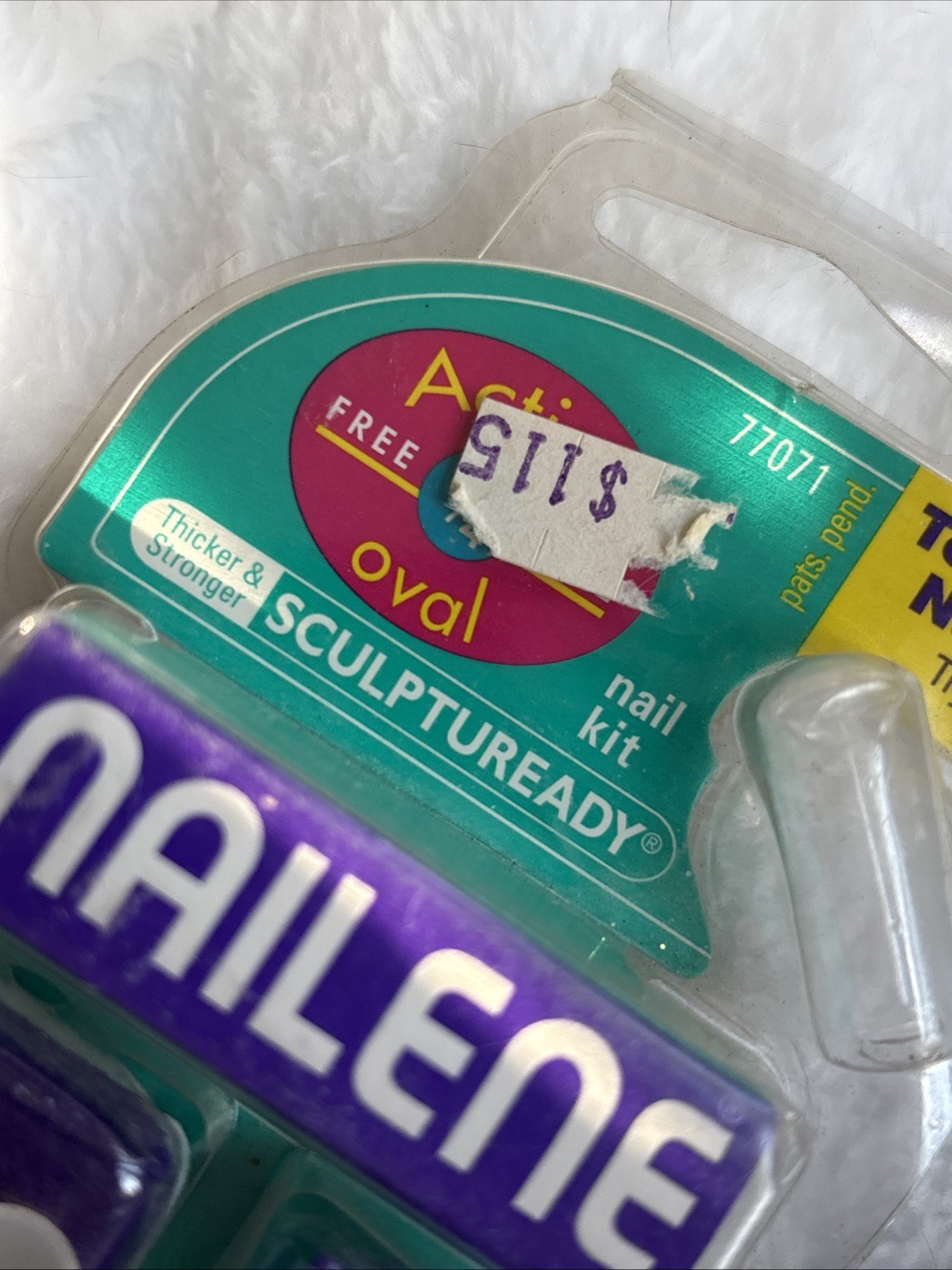NAILENE SCULPTUREADY MINI 1/8” OVAL STRONG THICK 20 NALS! # 77071 With Glue NOS