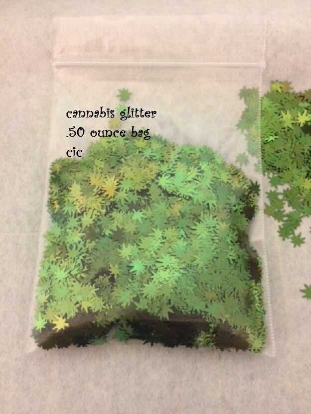 Glitter Weed Nail Body Art Glitter, Tumblers, Marijuana Leaf , Holographic Epoxy
