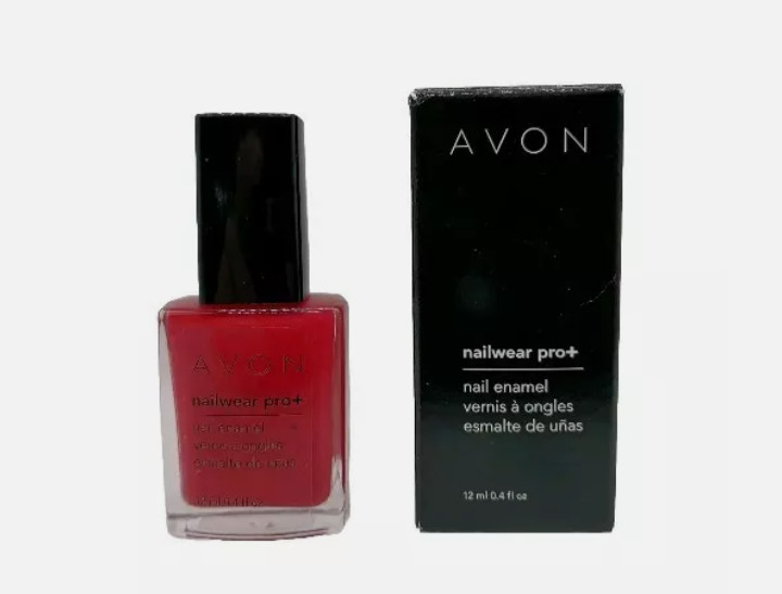 Avon NailWear Pro+ Nail Enamel Sizzling Red 0.4 fl oz Nail Polish NIB